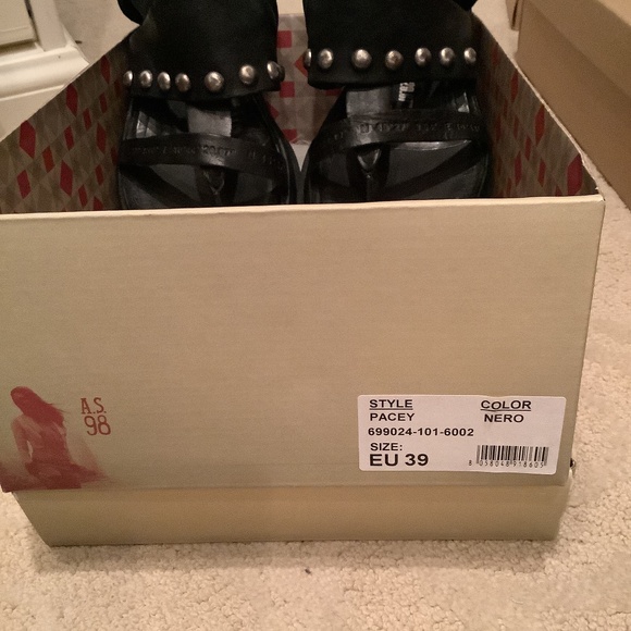 A.S. 98 Pacey sandals black size 39 (women’s 9) - Picture 5 of 5